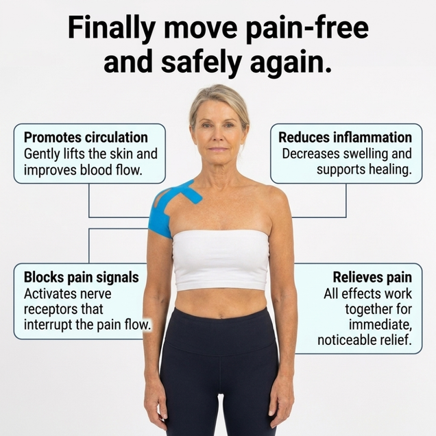 Flowie Shoulder Support - Pre-Cut Kinesiology Tape