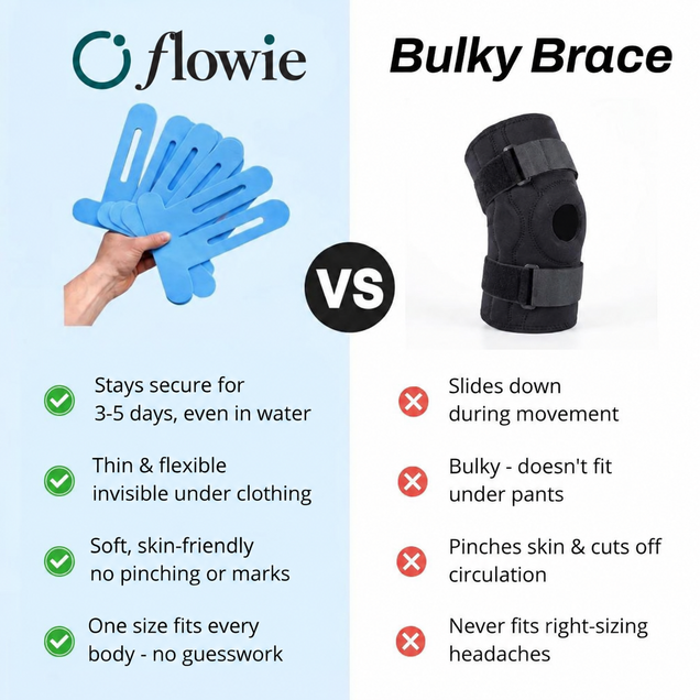 Flowie Knee Support // Pre-Cut Kinesiology Tape
