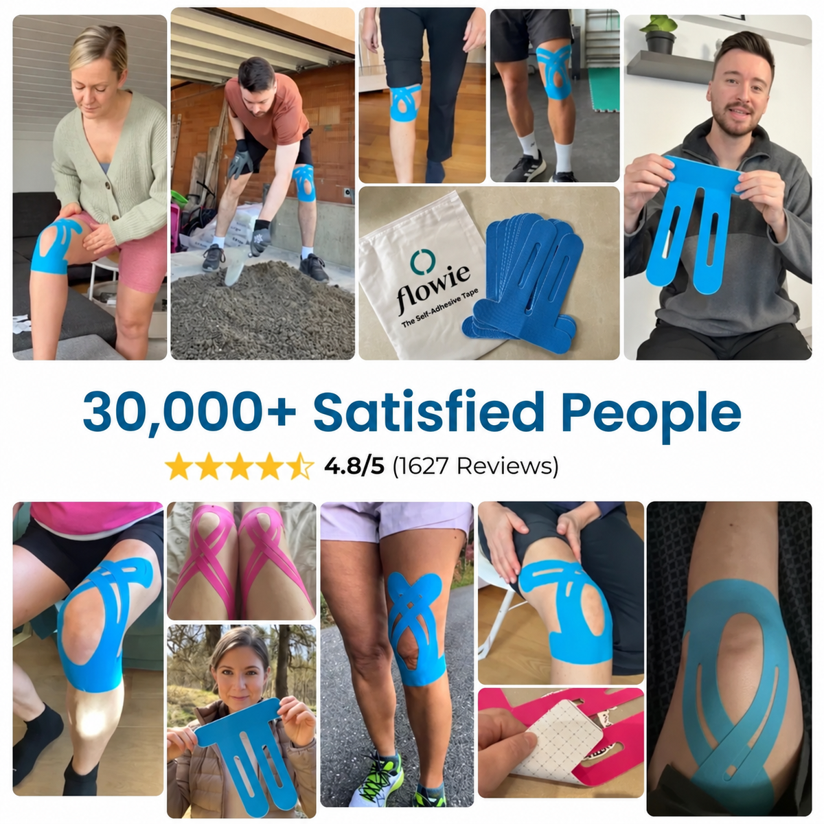 Flowie Knee Support // Pre-Cut Kinesiology Tape