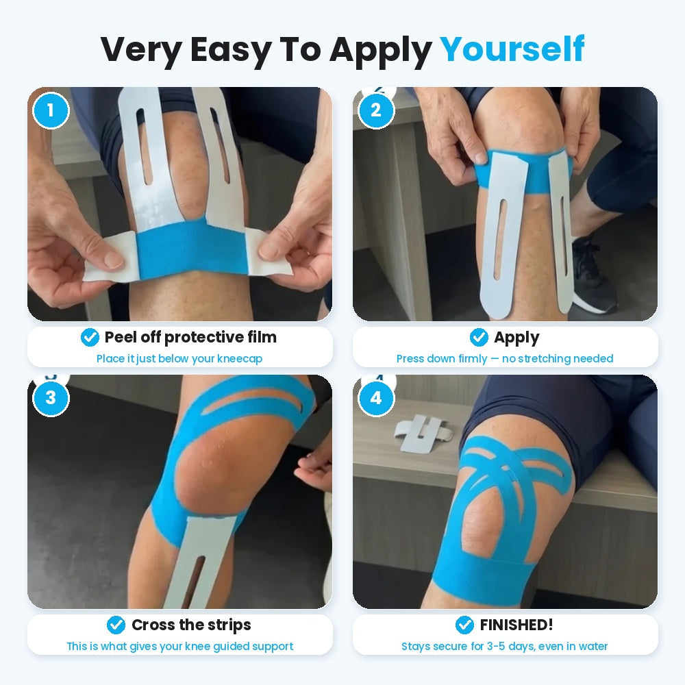 APRIS Knee Support // Pre-Cut Kinesiology Tape
